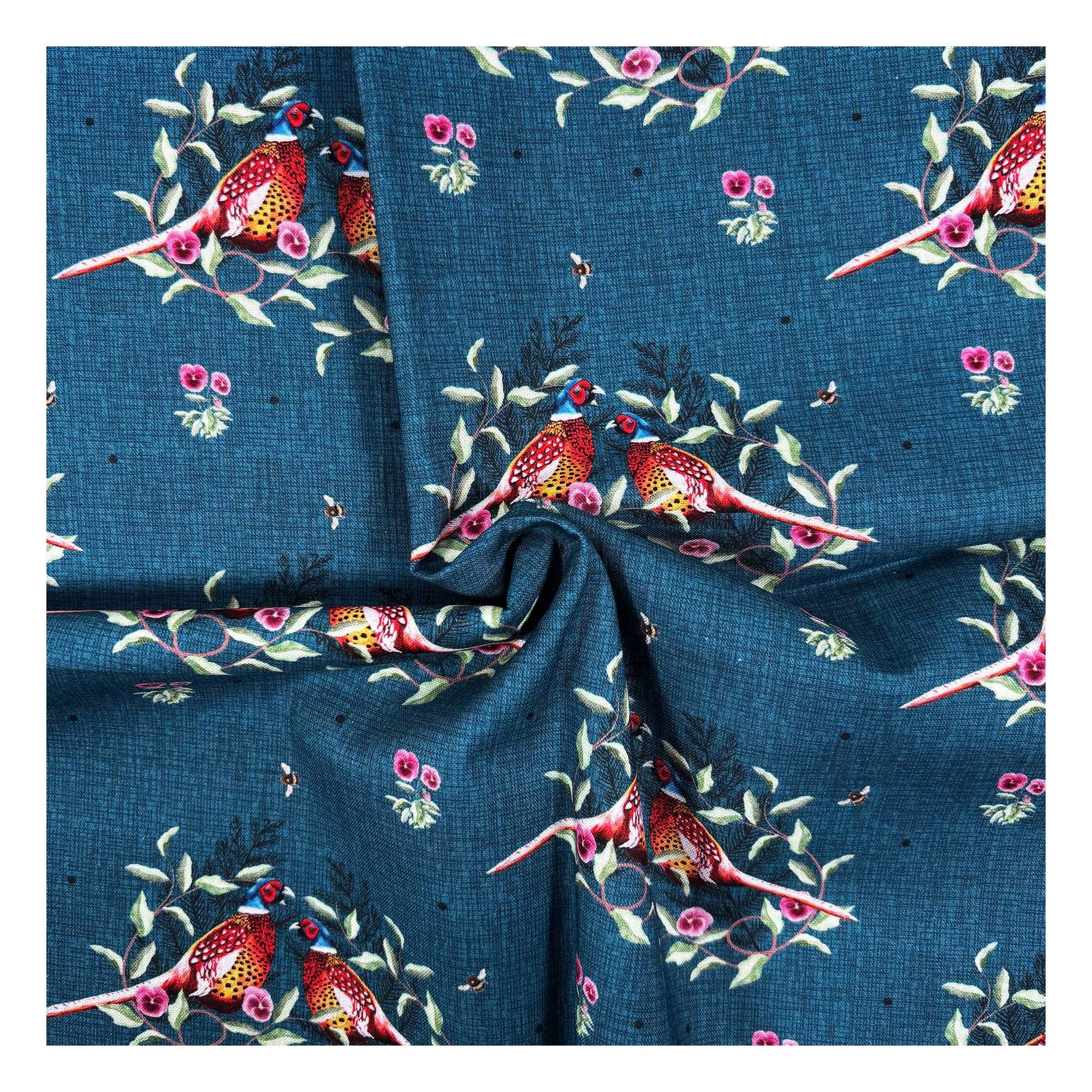 Woodland Wonders Resting Pheasants Cotton Fabric by the Metre