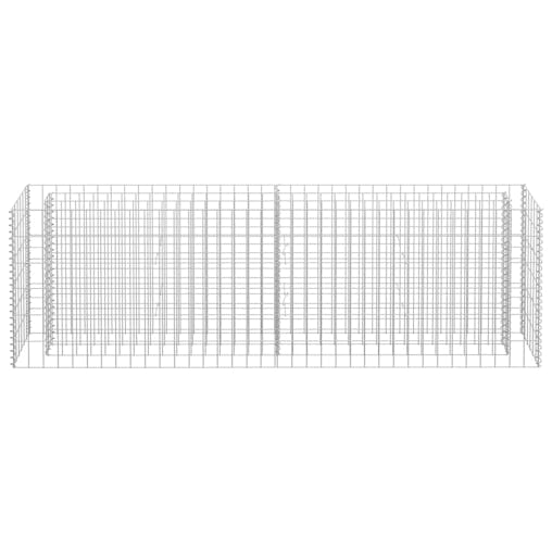 NNEVL Gabion Raised Bed Galvanised Steel 180x30x60 cm
