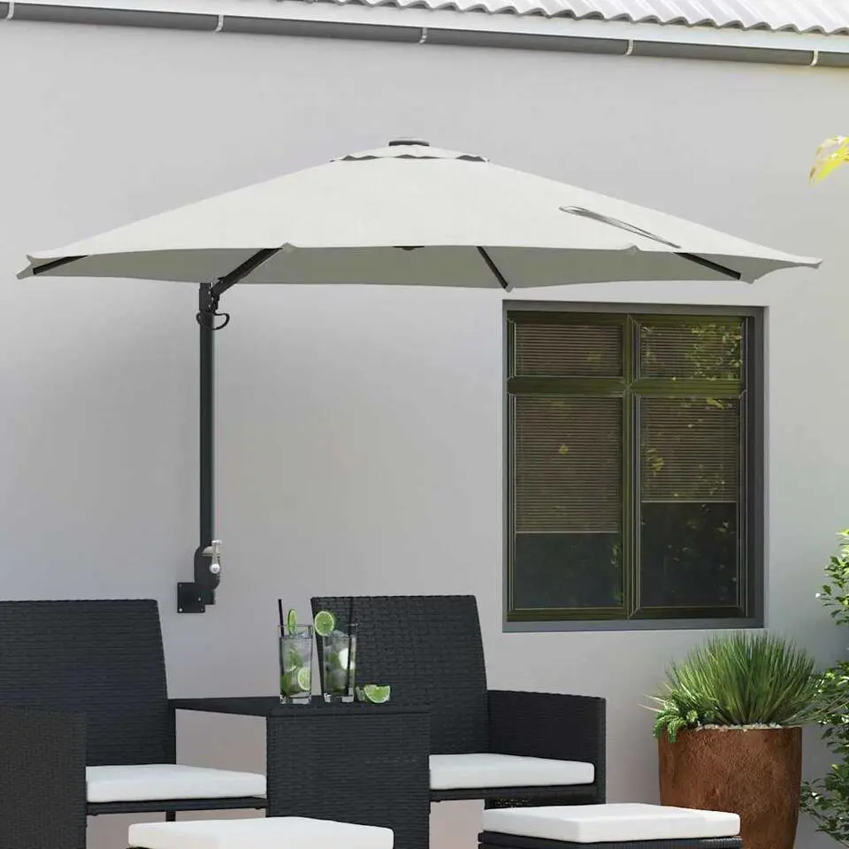vidaXL - Tuinparasol - Bruin - Polyester