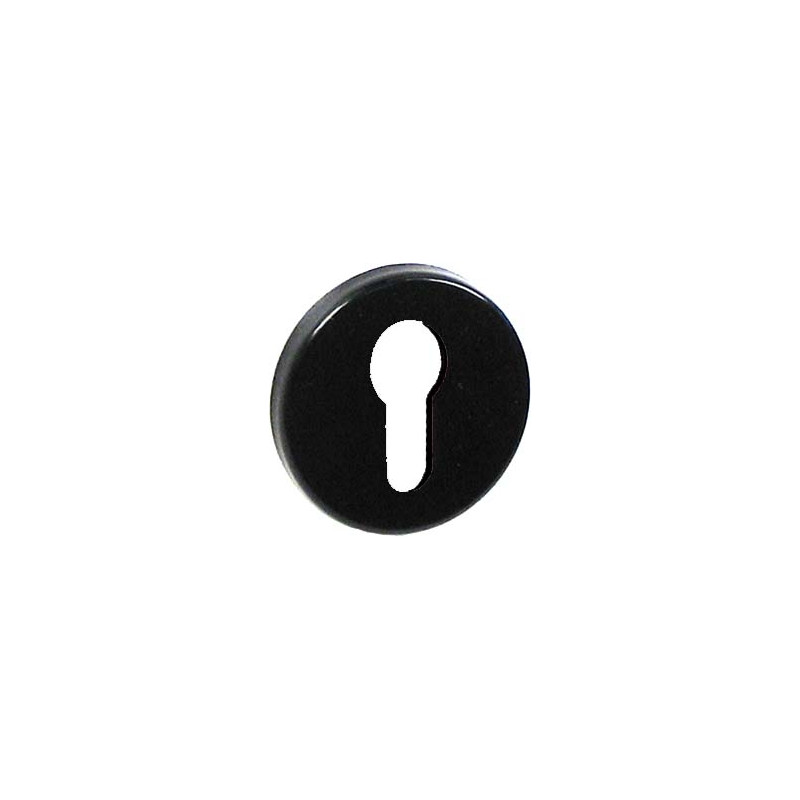 Entrée de cylindre avec vis invisible noire 2 pièces