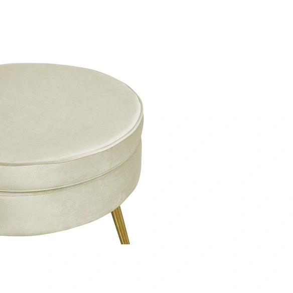 Hocker, Höhe: 41 cm, beige/goldfarben