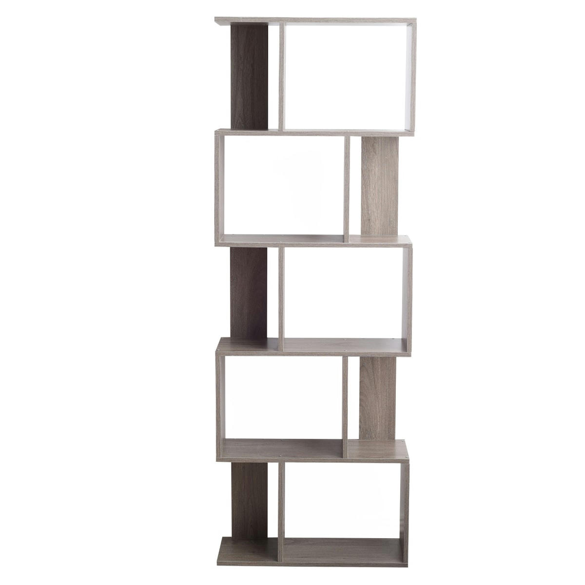 MADRID - Bibliothèque avec 5 étagères en mdf gris clair