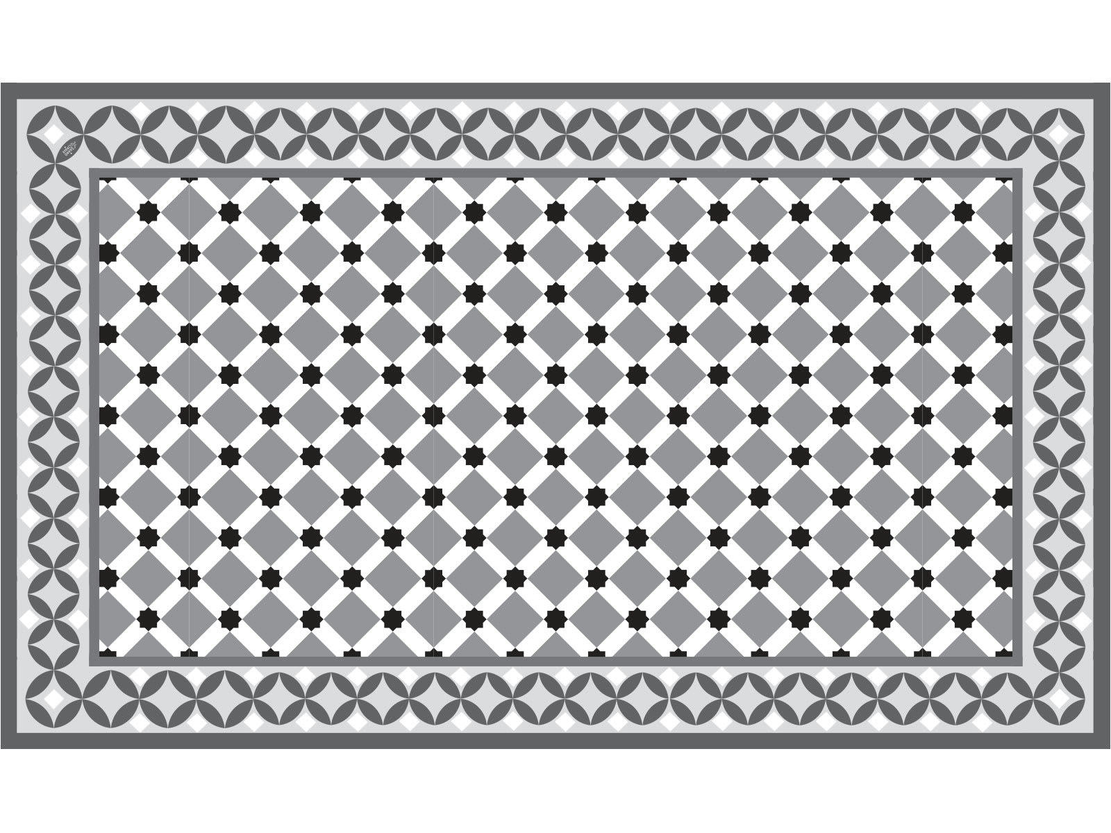 - Tapis vinyle Cordoba gris 100x160cm