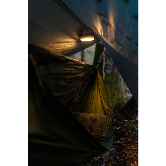 Magnetlampe, Kunststoff, LxBxH: 11,5x11,5x4 cm, schwarz-weiß