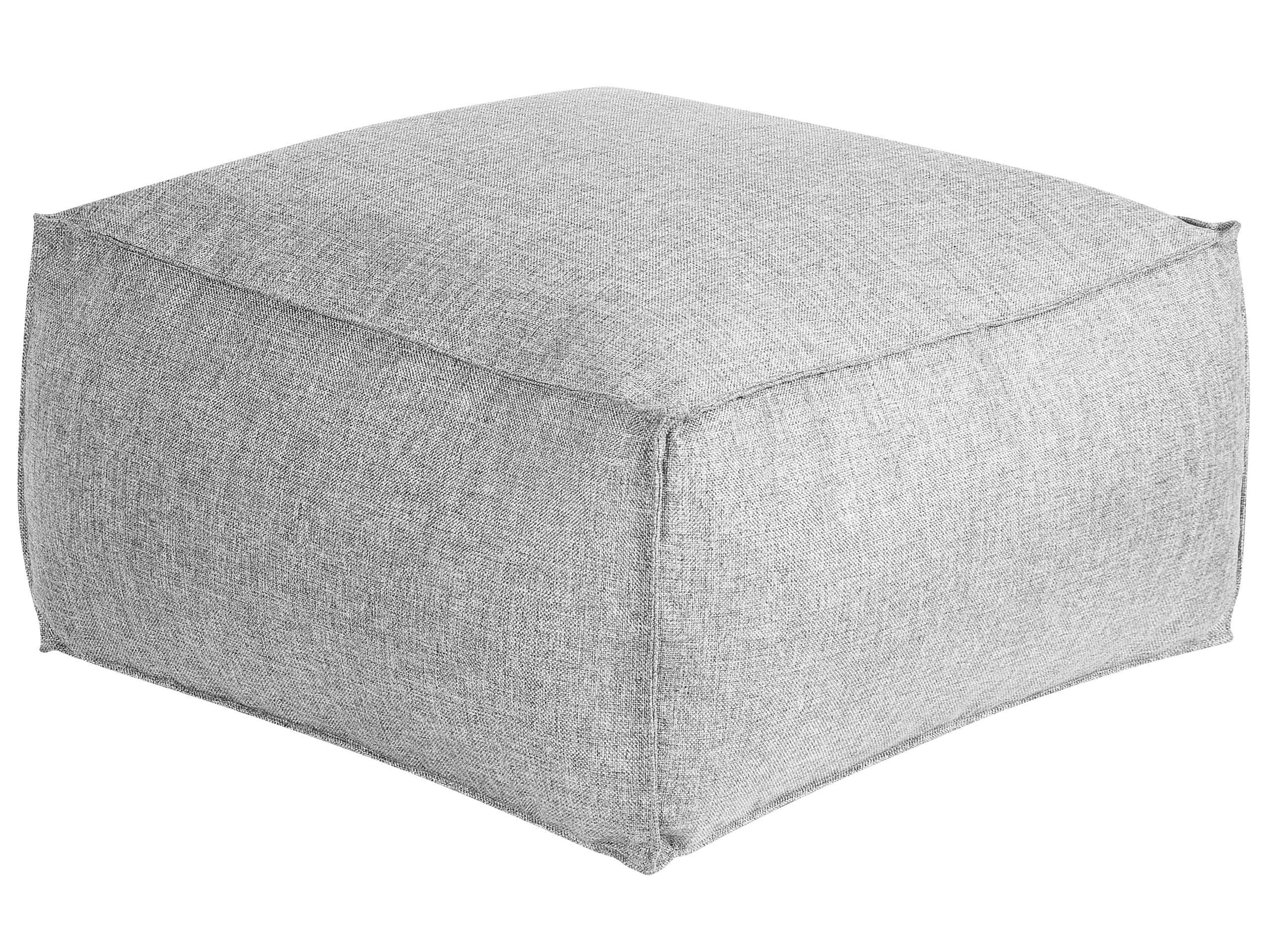 MUKKI - Pouf gris 50 x 50 x 30 cm