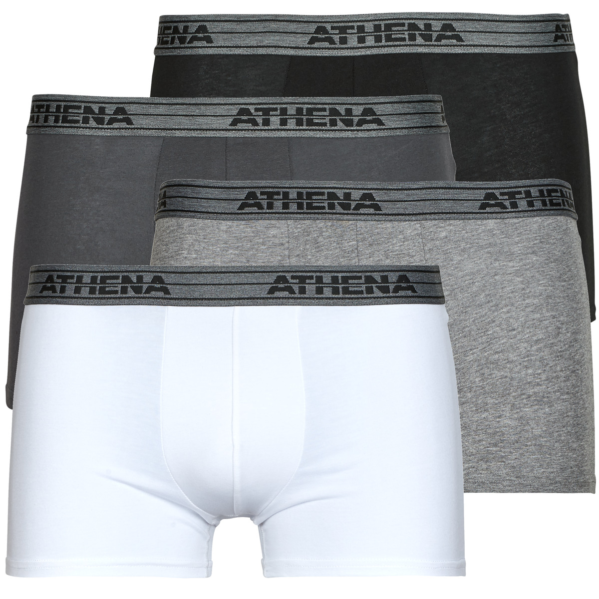 Athena - BASIC COTON Pack de 4 - Anthracite / Grey / Mottled / Black / White