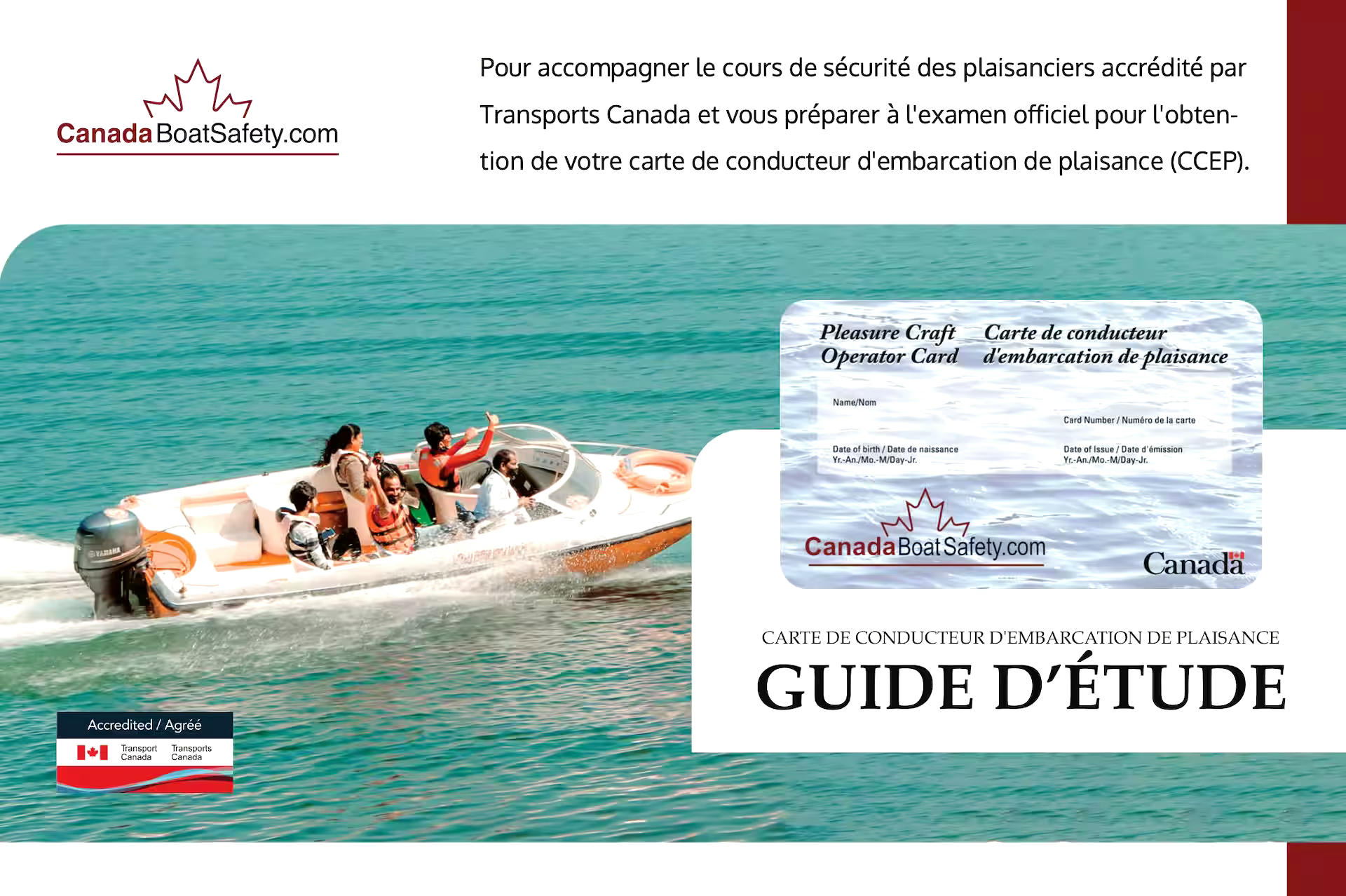 Canada Boat Safety Study Guide, PCOC Study Guide, French