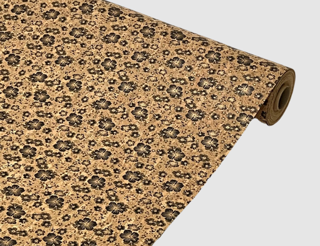 Korkstoff Blumen Braun, Schwarz