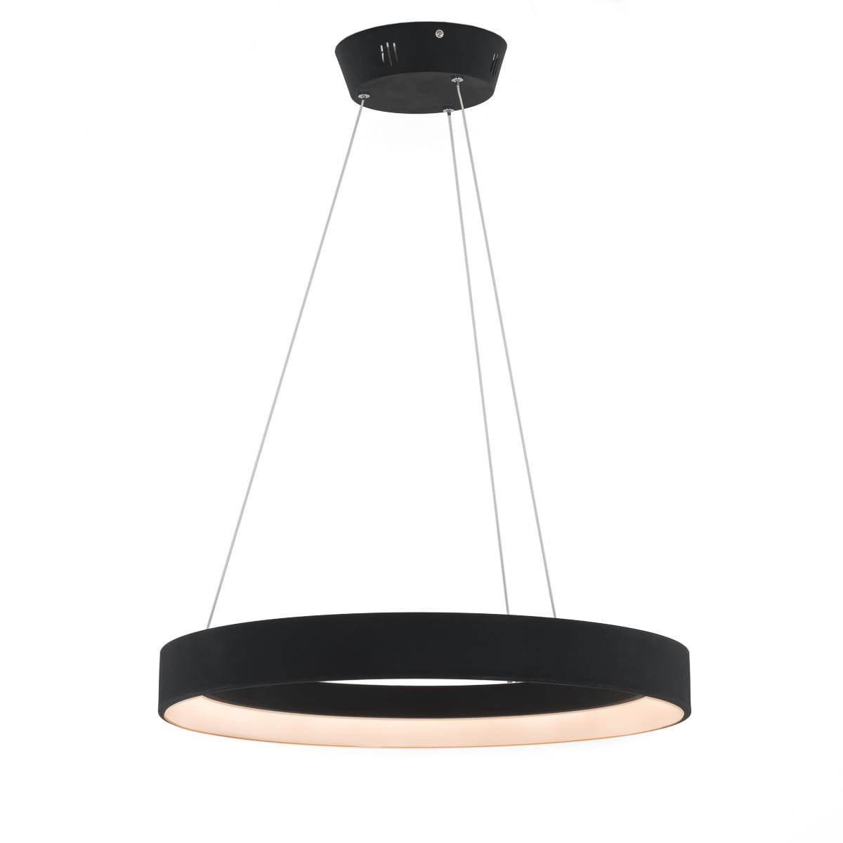 Lampa wisząca Regallo czarno-biała LED 1x38W Ciepła biel 2200lm Italux