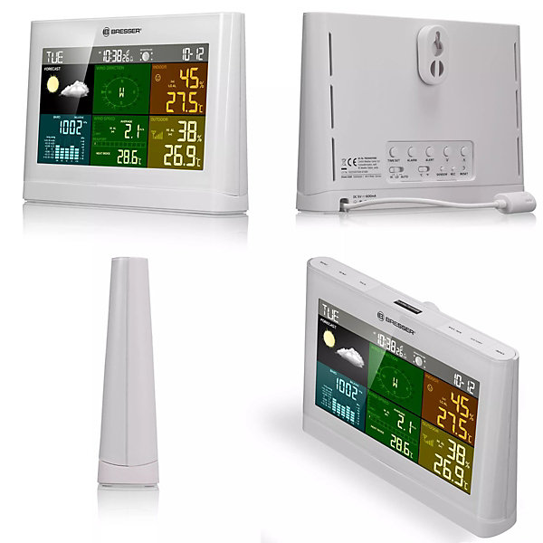 Centrale météo 5-en-1 Comfort avec écran en Couleurs BRESSER