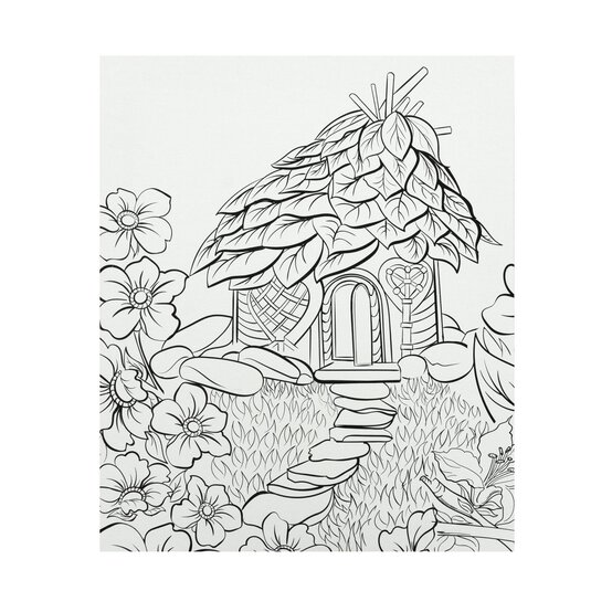 Cottage Colour-in Canvas