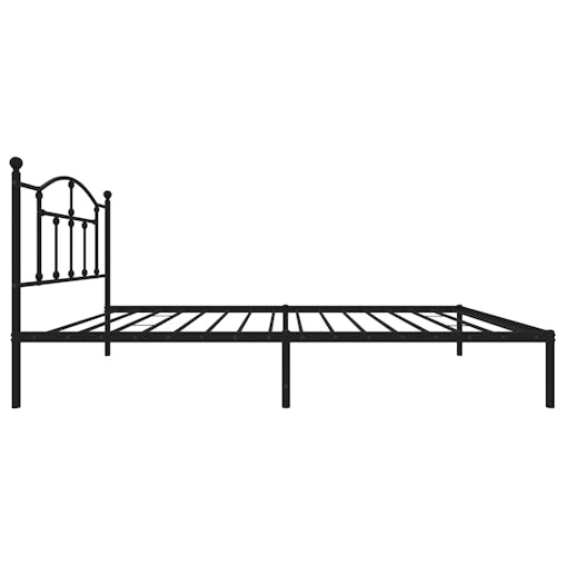 NNEVL Metal Bed Frame with Headboard Black 107x203 cm King Single