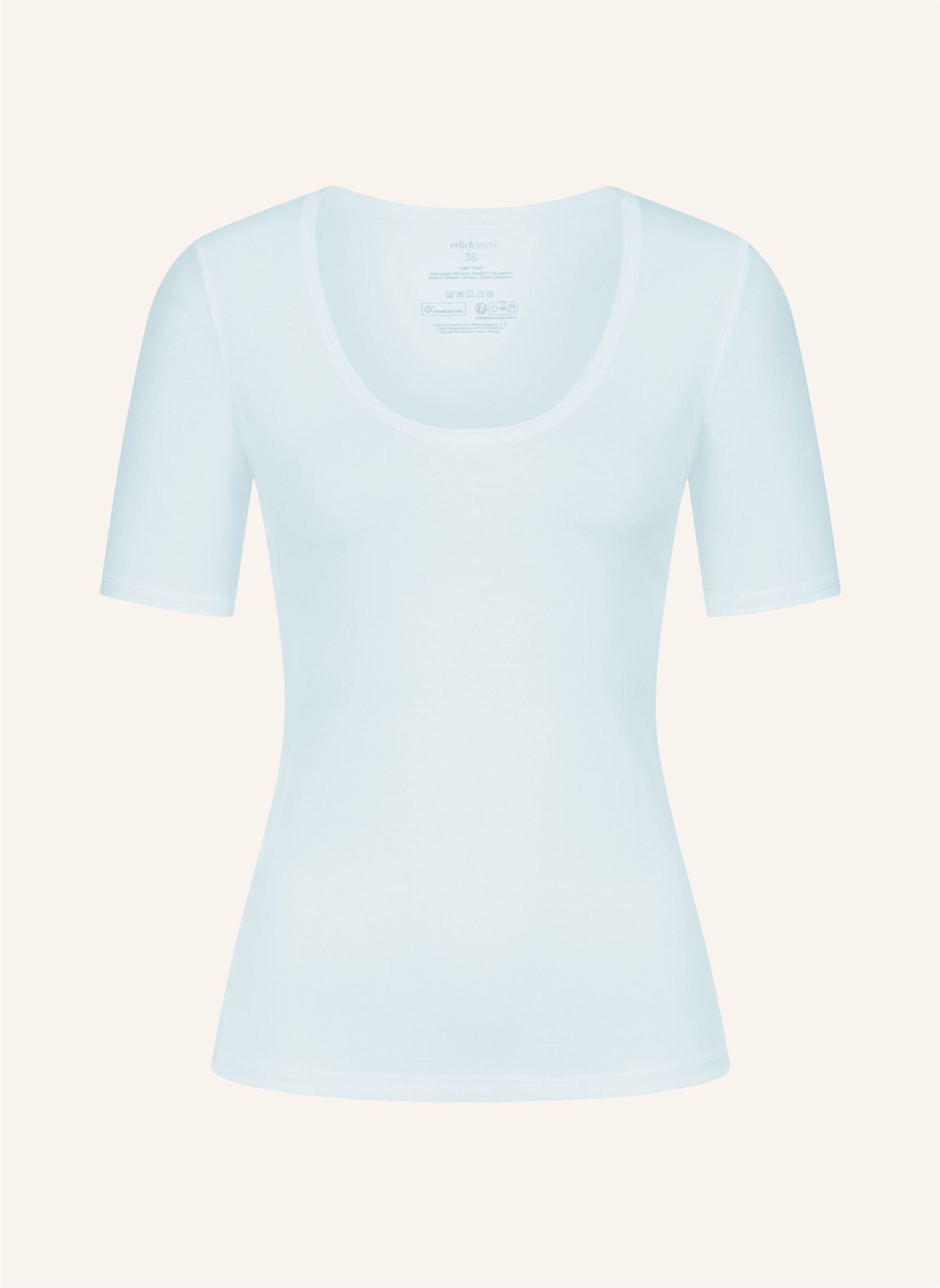 erlich textil Light Touch tiefausgeschnittenes T-Shirt mit Lyocell - seidig weich