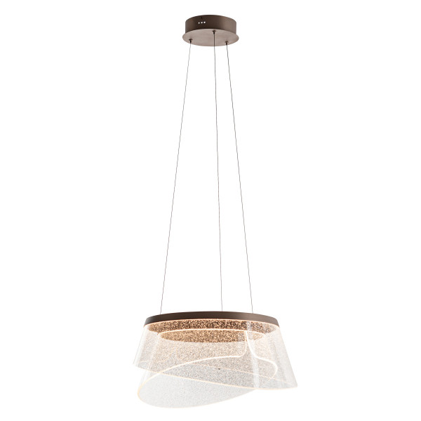 Lampa wisząca FOREN brązowo-przezroczysta LED 1x47W 3000K 3400lm Italux