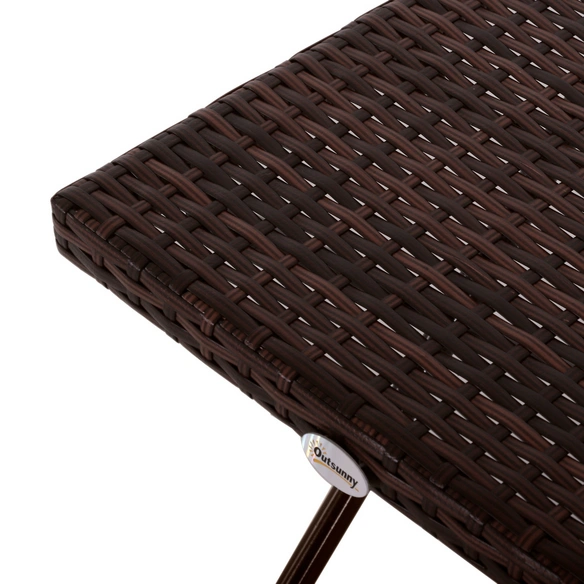 Beistelltisch, BxHxT: 40 x 40 x 40 cm, braun, Gestell aus Metall