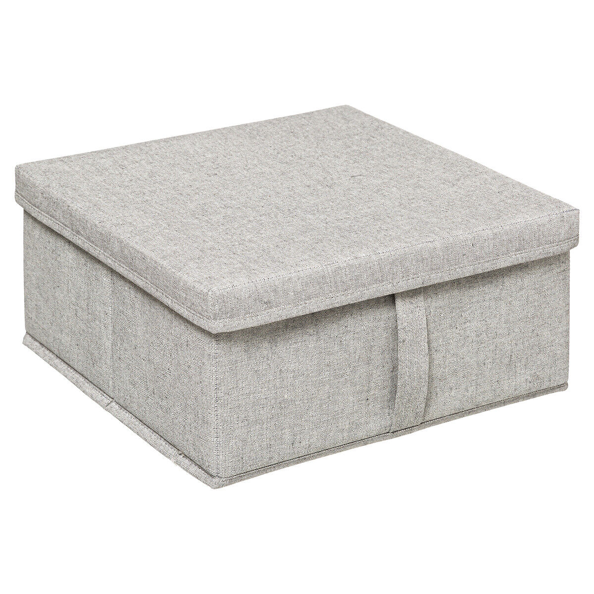 Caixa de arrumação ORGA cinza com tampa
