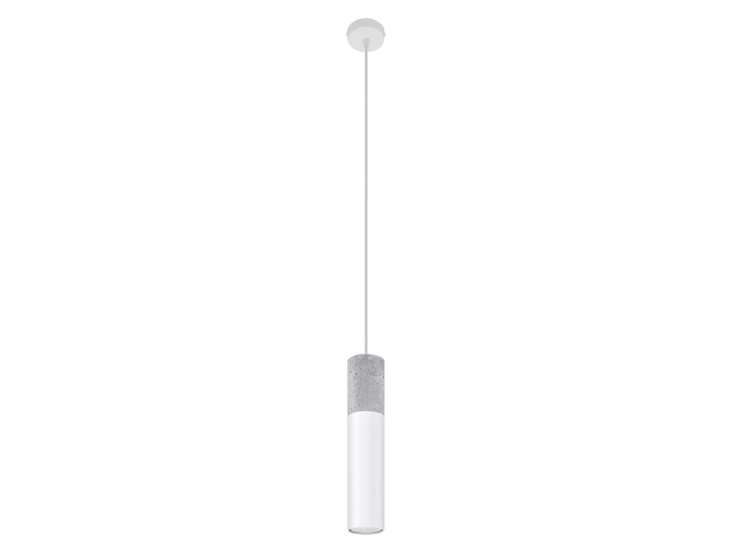 Lampa wisząca Borgio stalowa biała