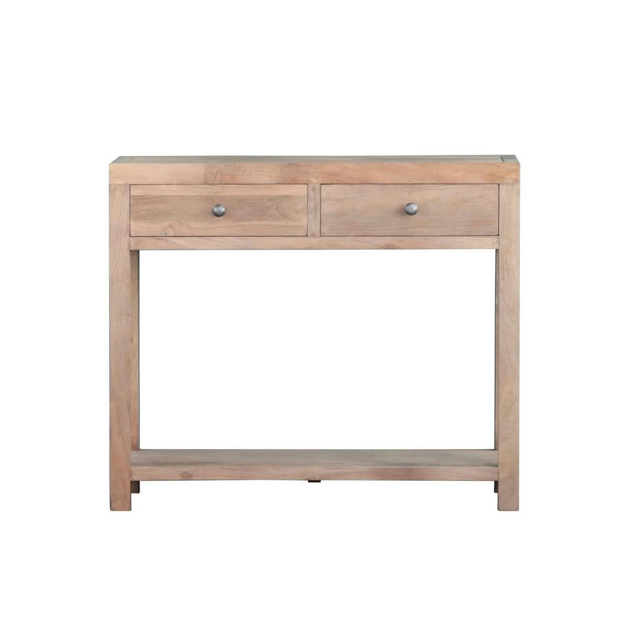 NATURAL MYSTIC - Console en manguier avec 2 tiroirs 100x35x85 cm