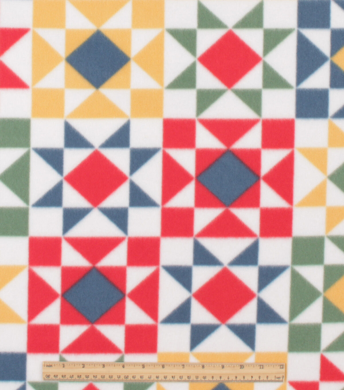 Red Simple Star Blizzard Fleece Fabric