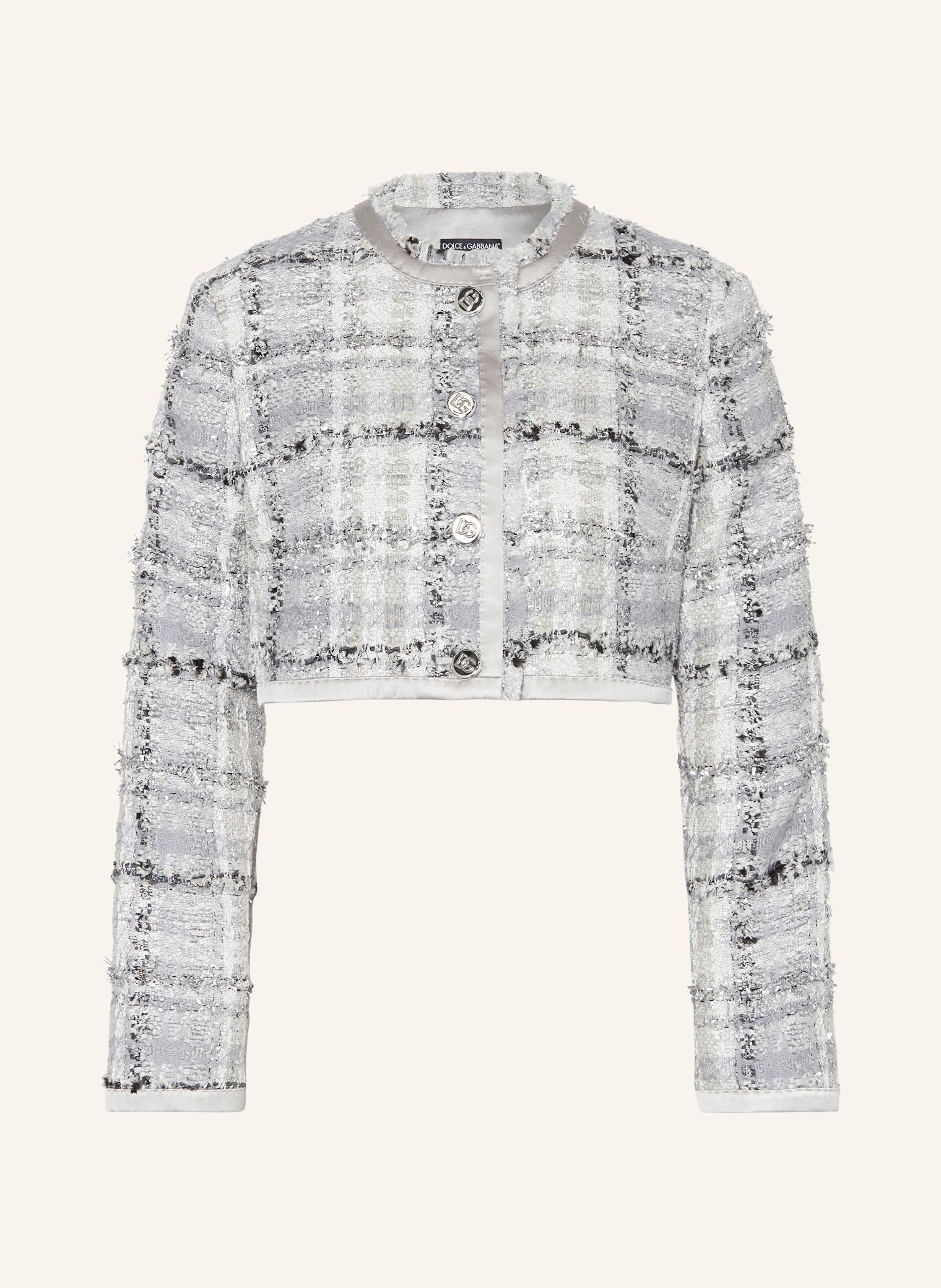 DOLCE & GABBANA Cropped-Jacke RACHEL aus Tweed mit Glitzergarn