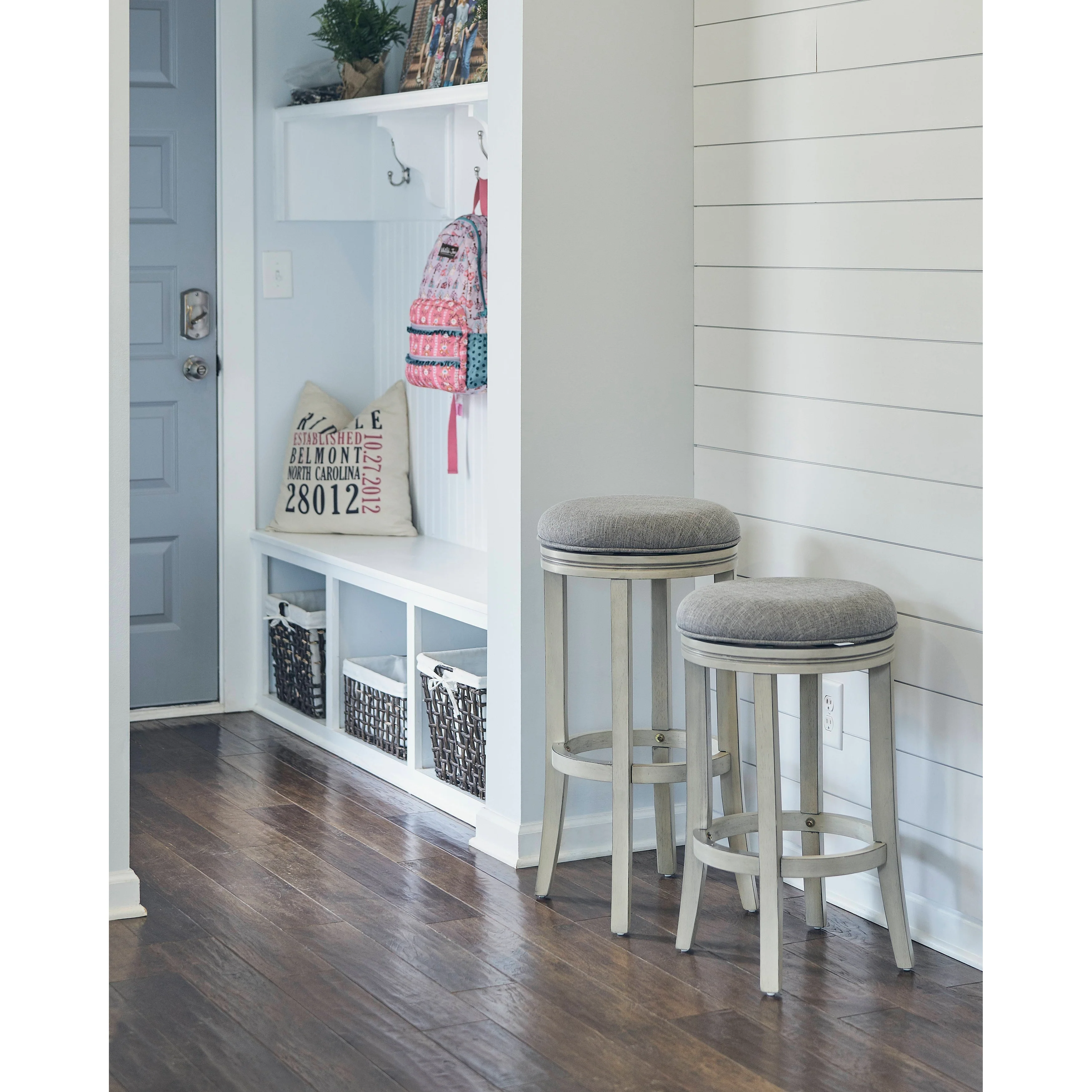 New Ridge Home Goods Victoria 360-Degree Swivel 31H Bar Stool