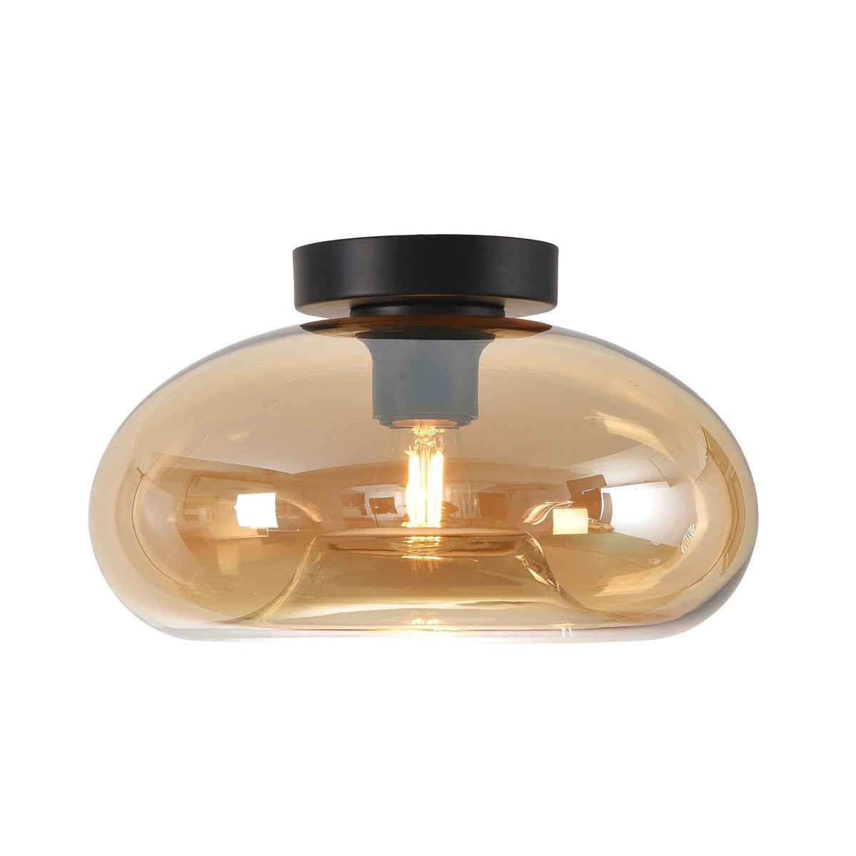 Artdelight plafondlamp Paradise - 1 lichts - 28 x 17  cm - zwart