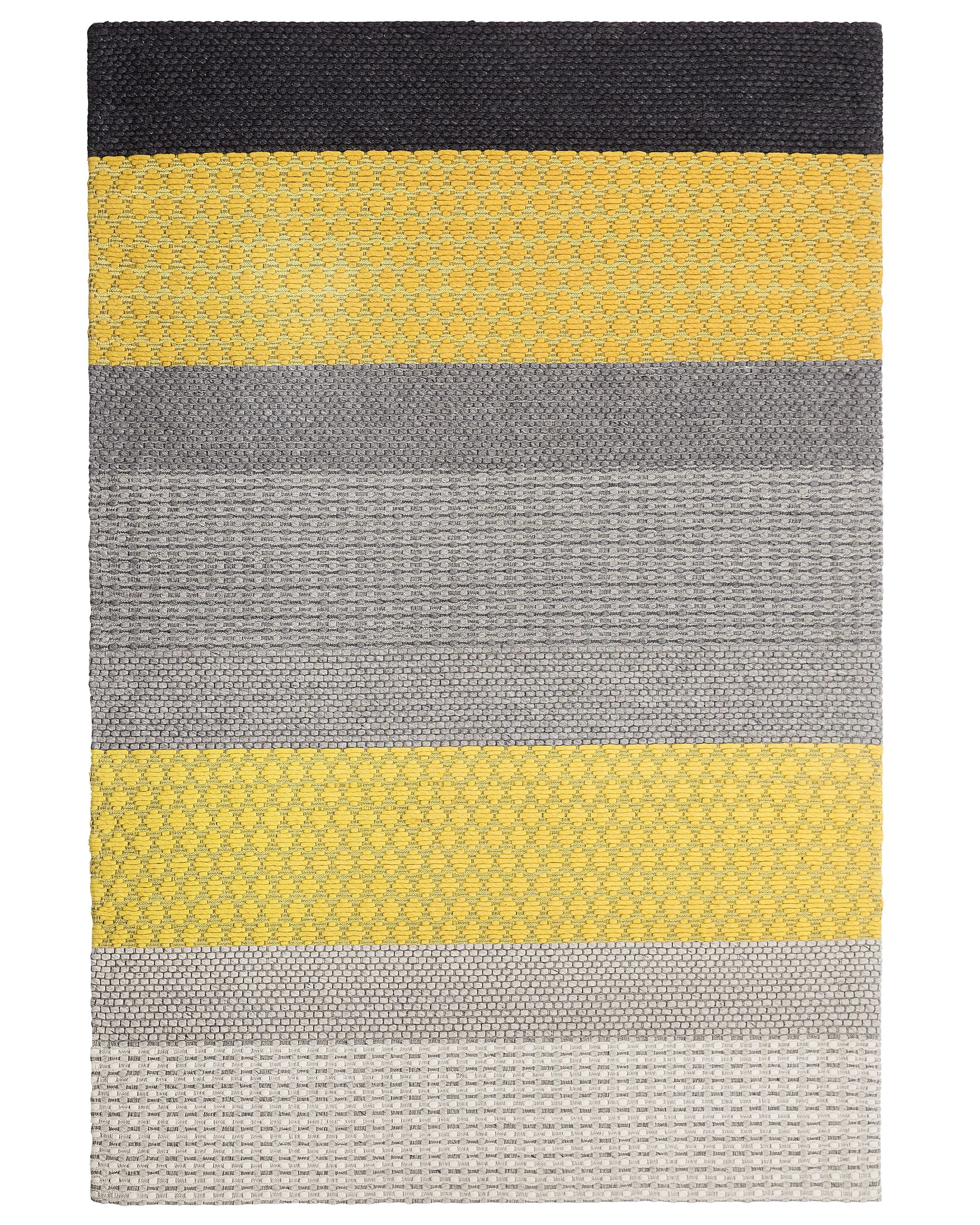 Rug AKKAYA Yellow 140 x 200 cm Wool
