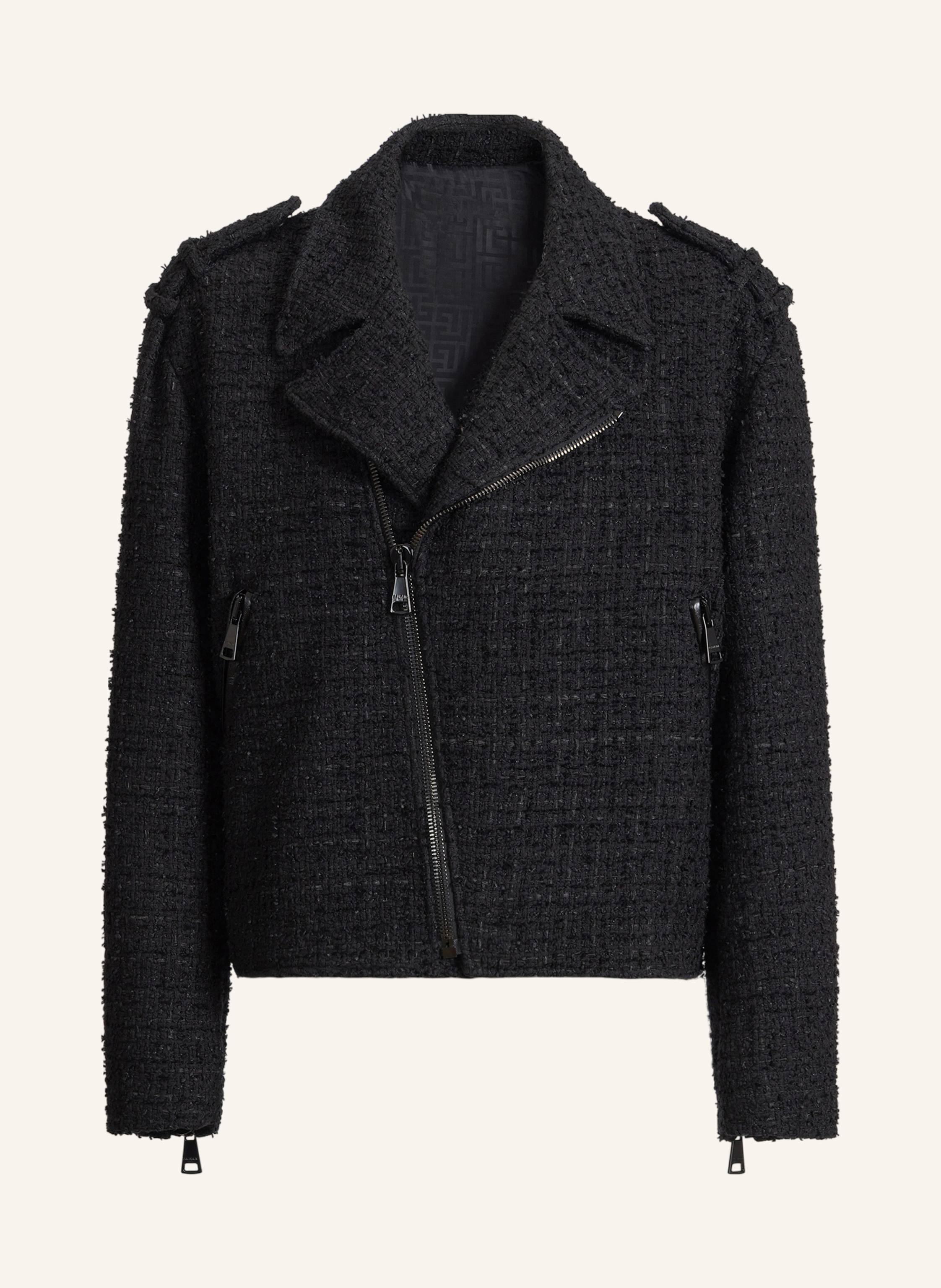 BALMAIN Bikerjacke aus Tweed