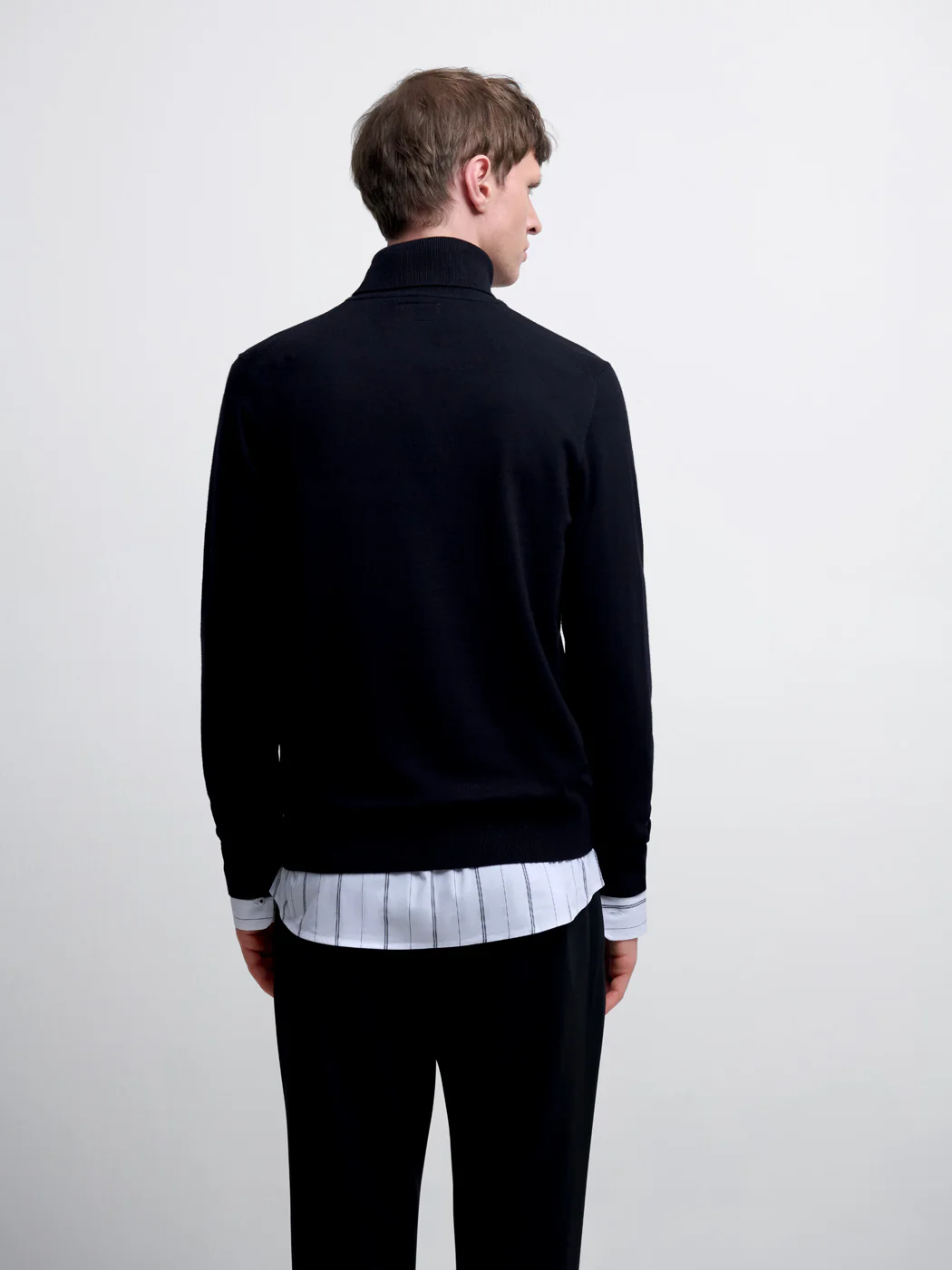 Pull col roulé en jersey