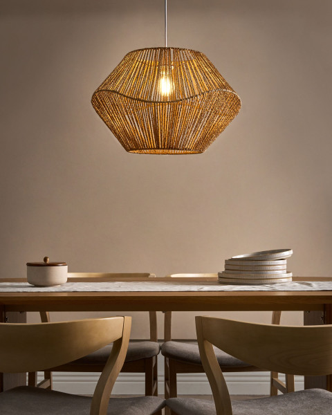 Lampa wisząca pleciona naturalna