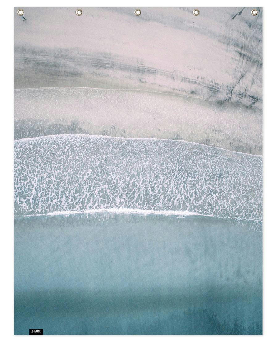 LOFOTEN WALKS - Rideau de douche en polyester en bleu 150x200