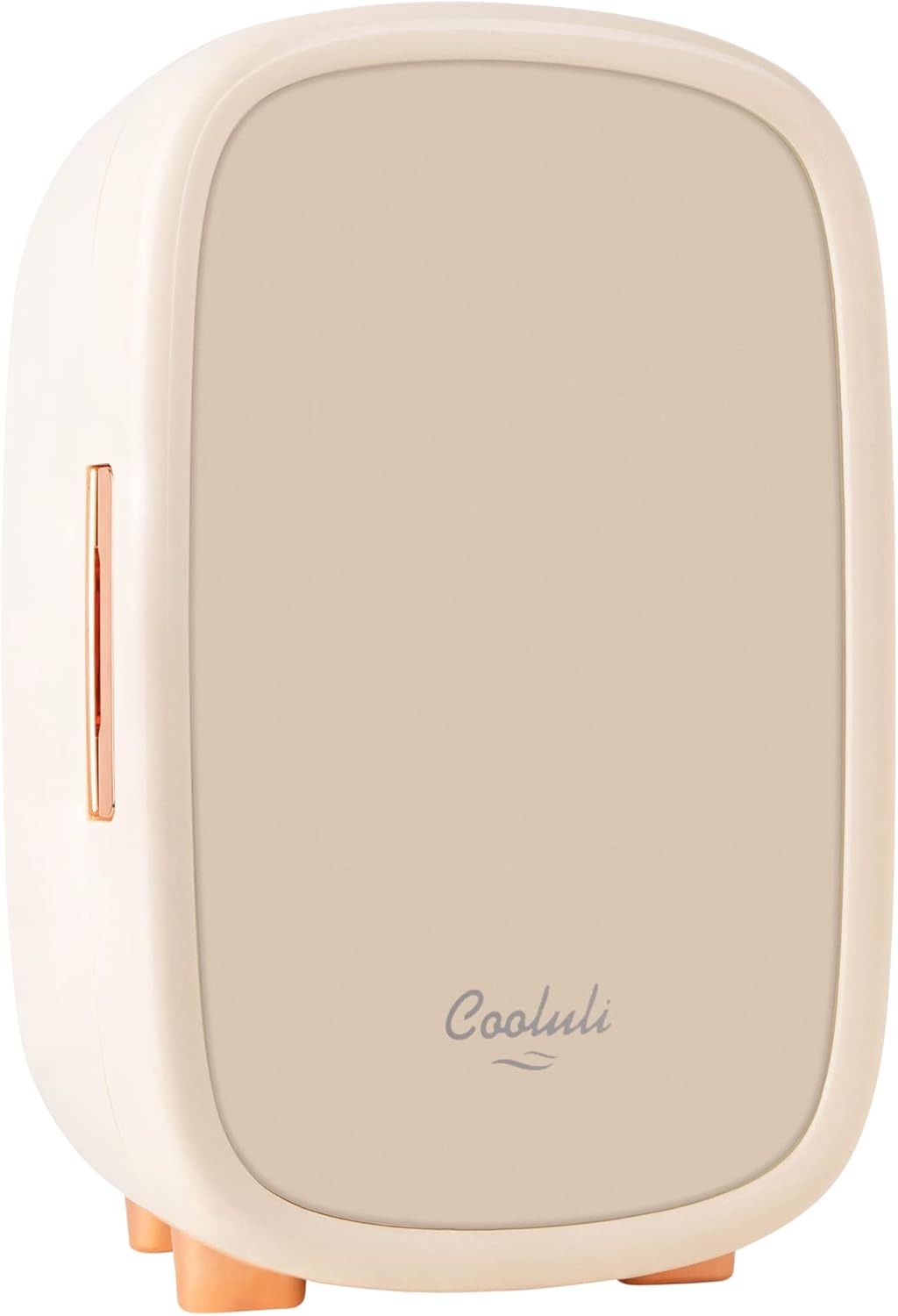 Cooluli Beauty 12L Skincare Fridge - for Makeup, Cosmetic & Facial Skin Care Products - for Women & Teen Girls - Pearl White Mini Fridge for Bedroom & Bathroom Vanity - Interior LED Lights