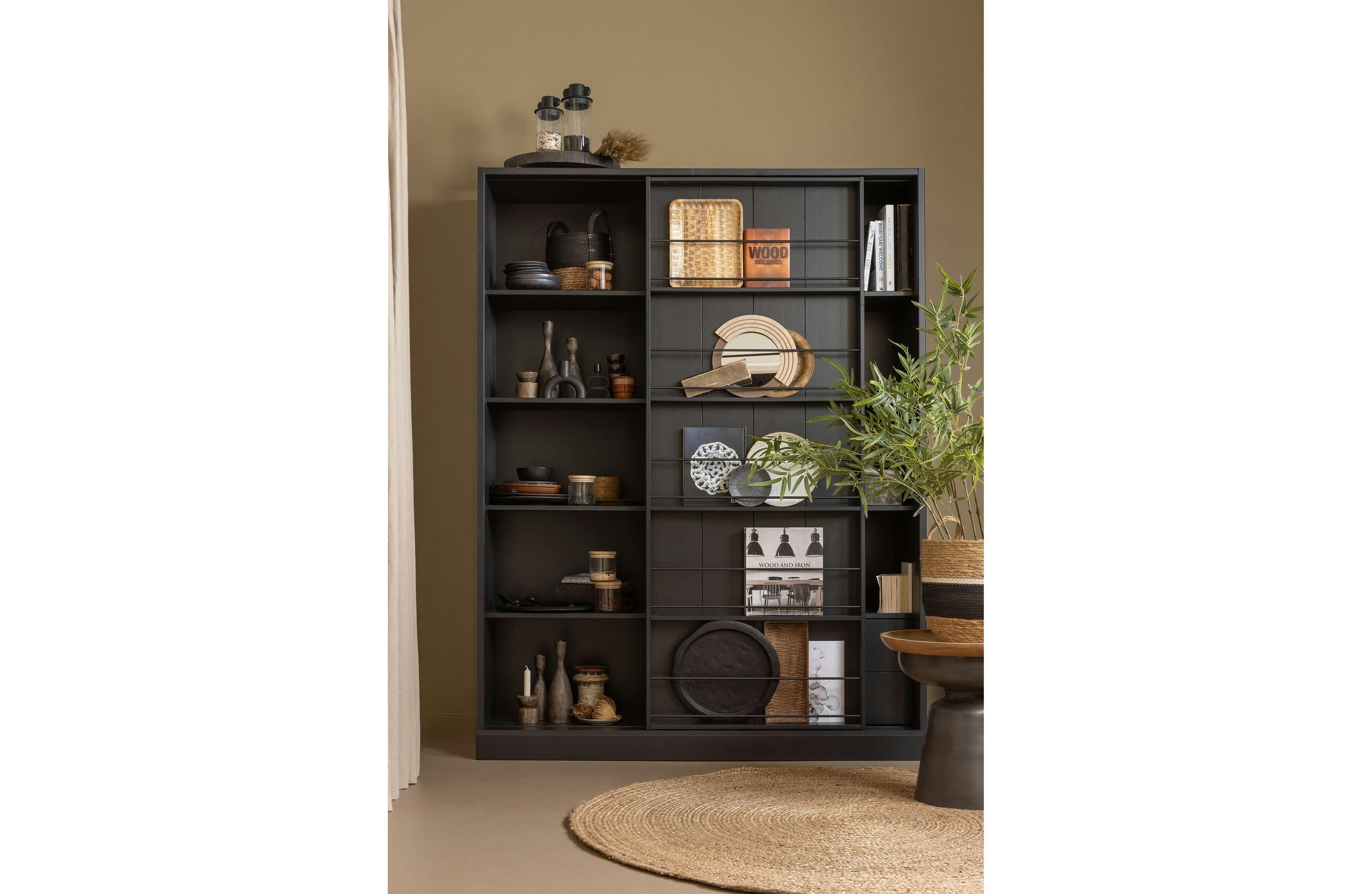 SWING - Armoire avec 1 porte coulissante en bois noir