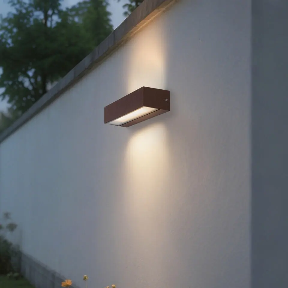 Qazqa wandlamp steph bruin ge?ntegreerde led