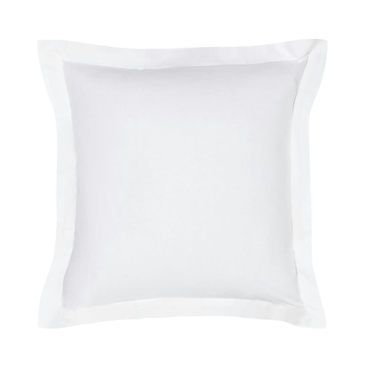 PRESTIGE - Taie d'oreiller volant en Coton Blanc 63x63 cm