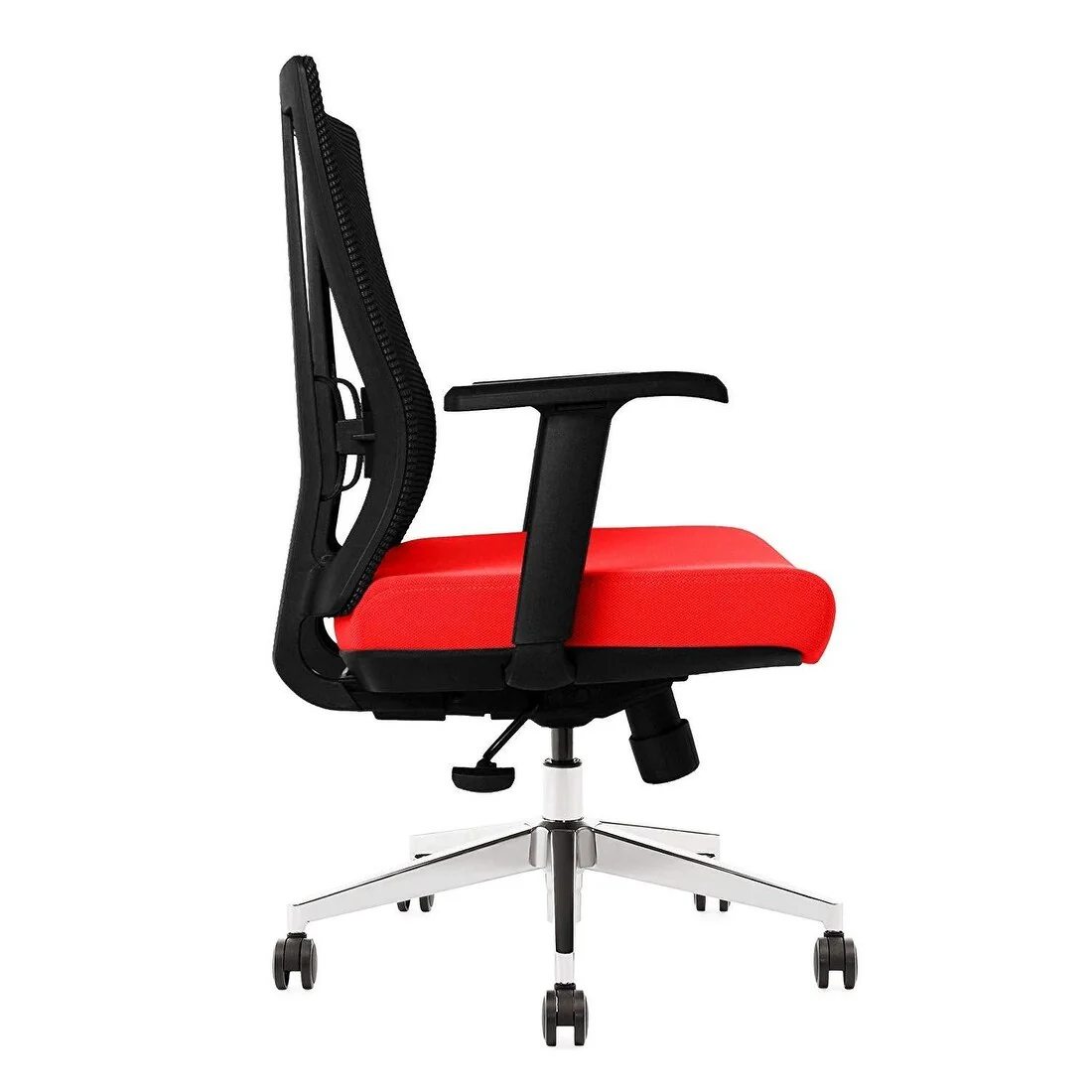Bitchair Ergonomic Mesh Office Chair in red with Seat Slide