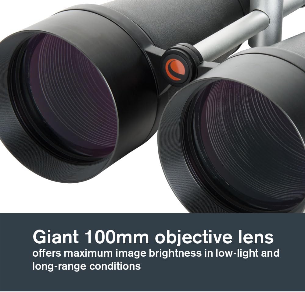 Celestron SkyMaster 25x100 Binoculars – Giant Aperture Binoculars for Deep-Sky Astronomy & Long-Distance Viewing – Multi-Coated Optics – Includes Tripod Adapter & Carrying Case