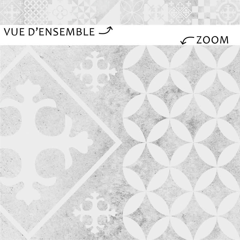 CARREAUX DE CIMENT - Plinthe PVC lot de 10 L100xH. 8cm Gris