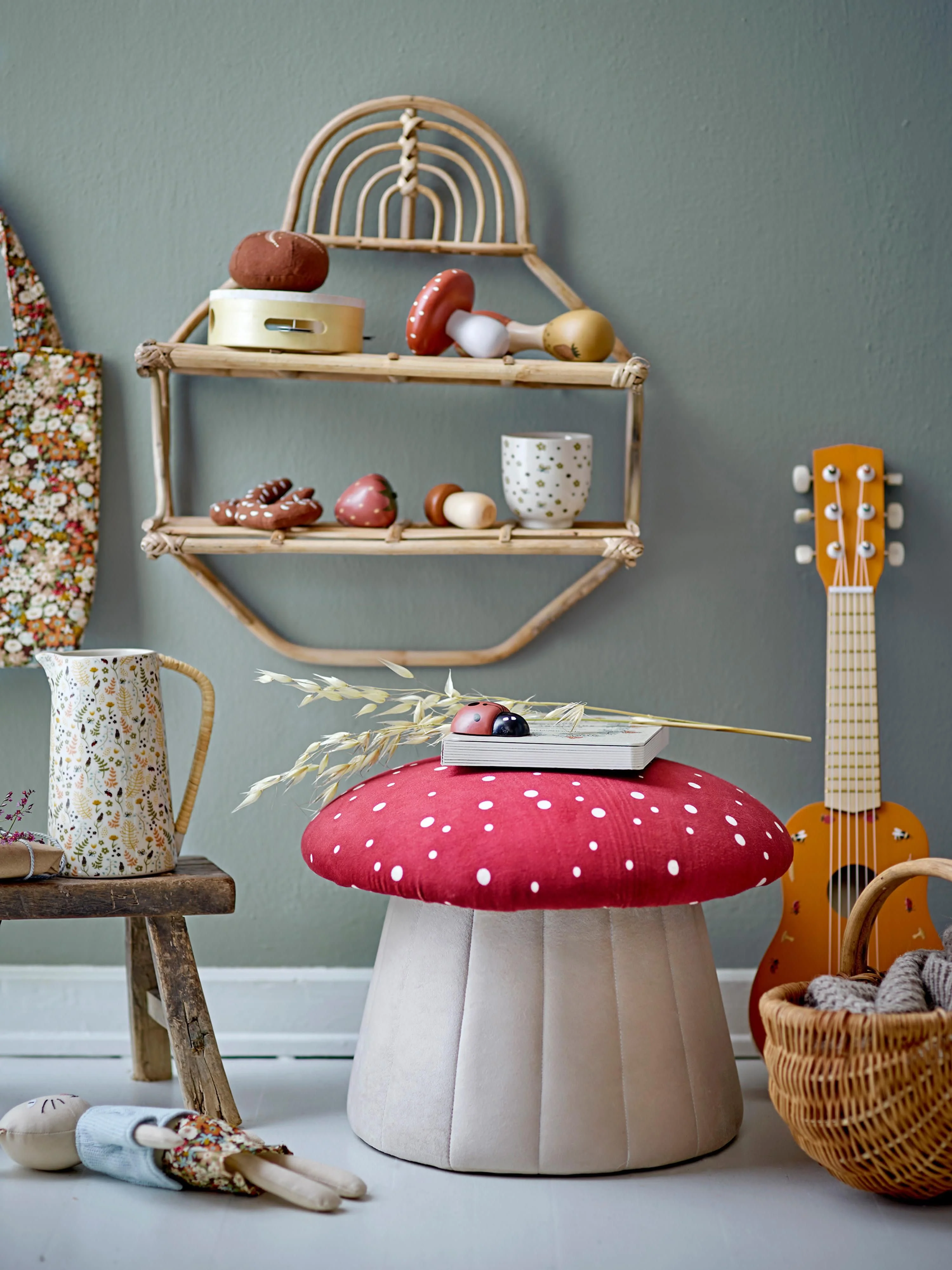Kinder-Pouf Lue in Pilzform