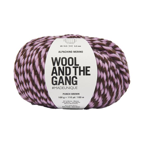 Wool and the Gang Punch Brown Alpachino Merino Twist 100g