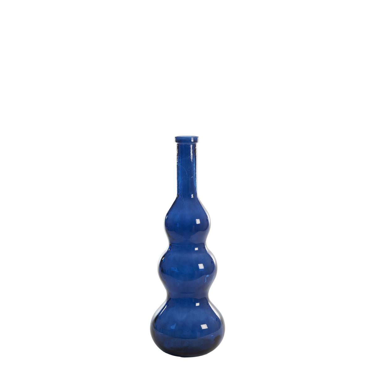 Light & Living - Venerio vaas Ø26,5x75 cm - glas glans donkerblauw