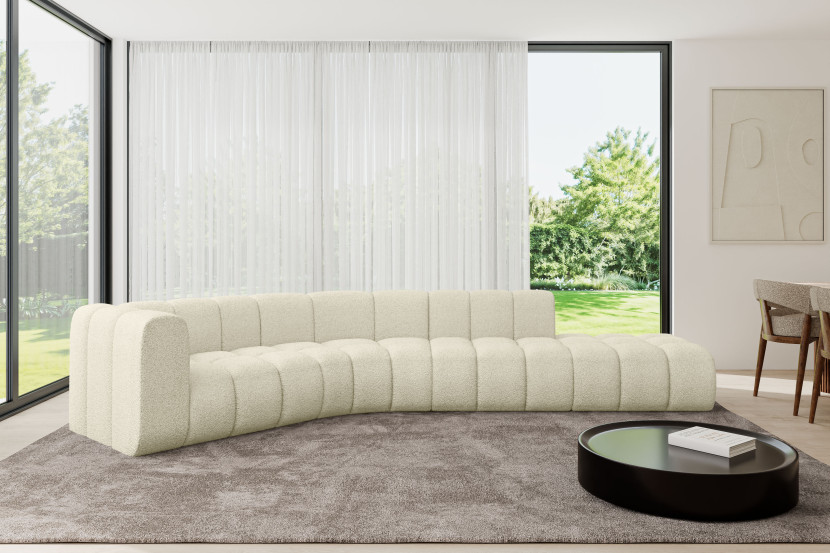 Narożnik lewostronny modułowy Tilmo-L1 - 399x194x70 cm Beżowy