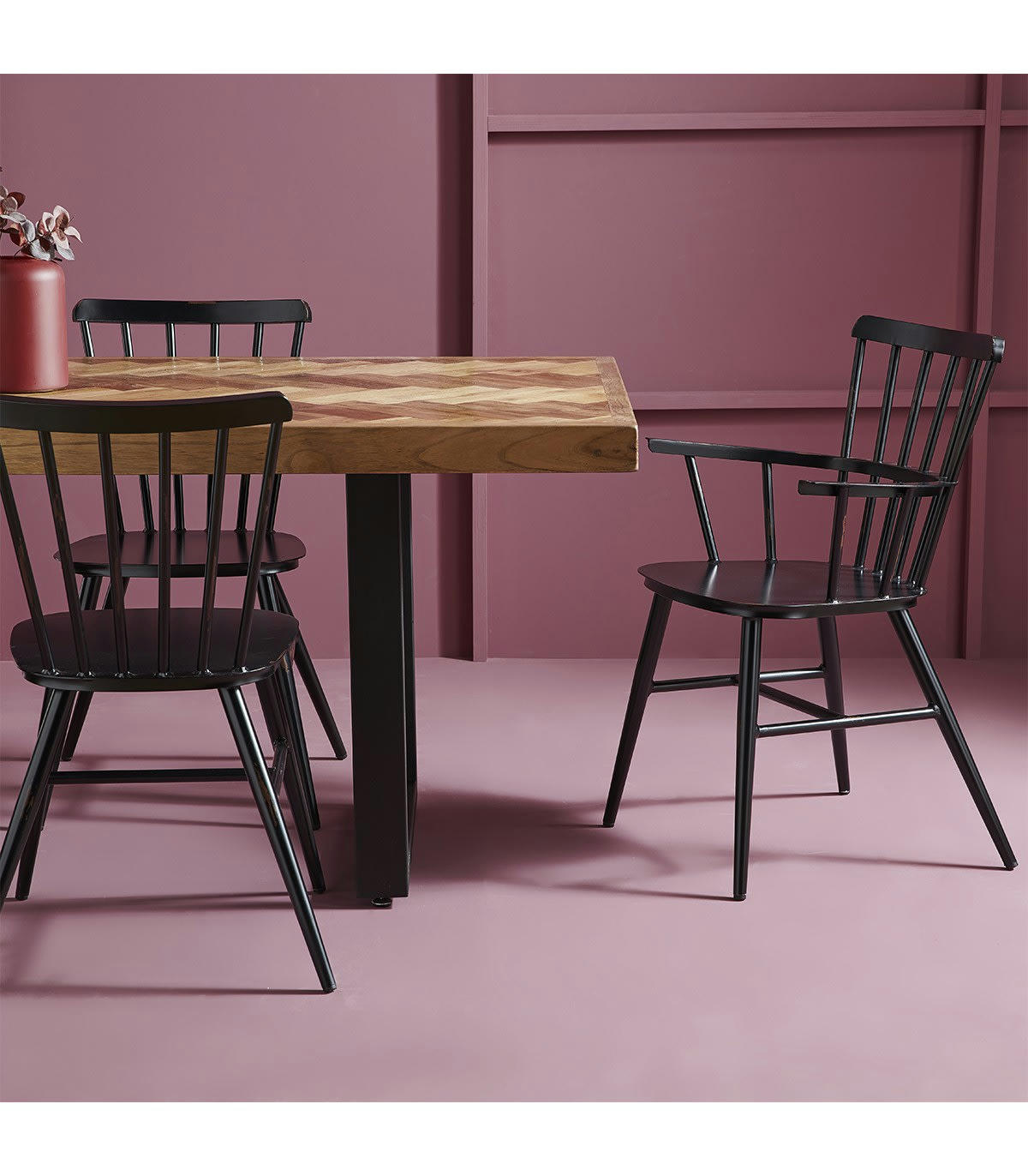 LOUISE - Lot de 2 Chaises Bridge en Aluminium