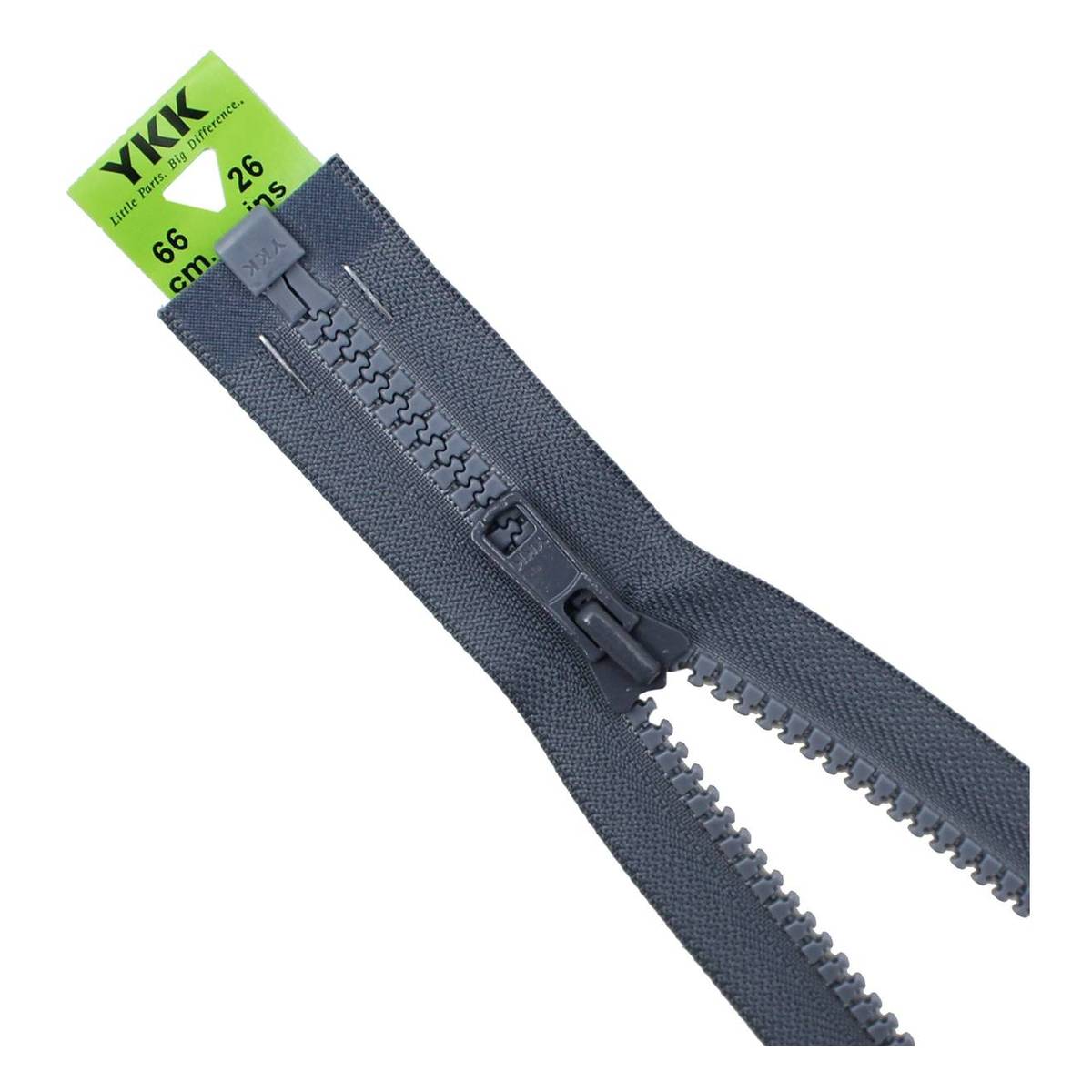 YKK Heavy Weight Open End Zip 66cm Grey