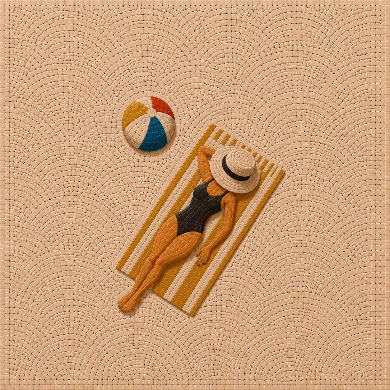 Mosaic Tiles | swimmer Bathroom Floor Tile | Custom Pool Mosaic Decor | Patio & outdoor tile | Custom Size Available