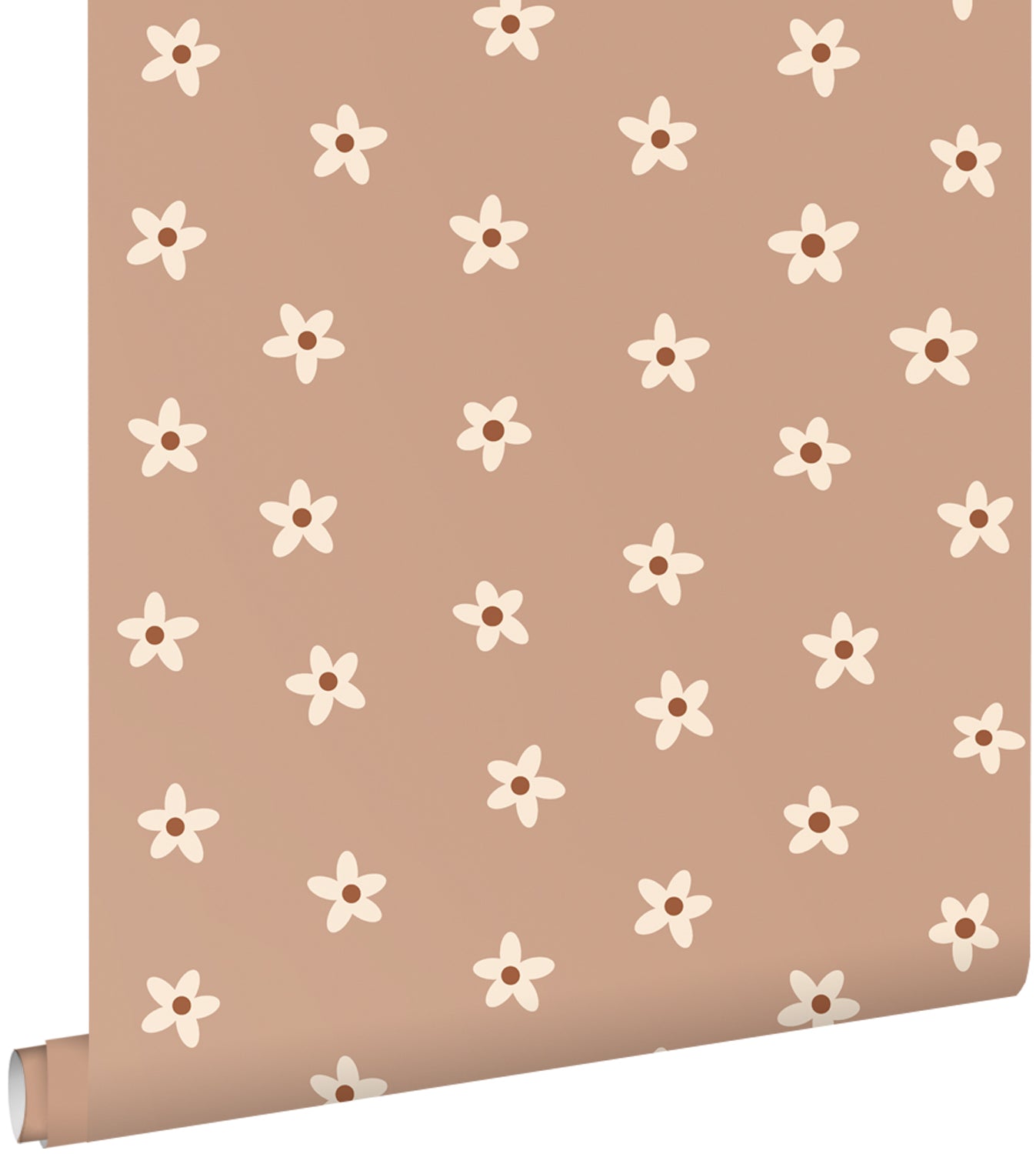 ESTAhome behang madeliefjes terracotta roze - 53 cm x 10.05 m - 131117