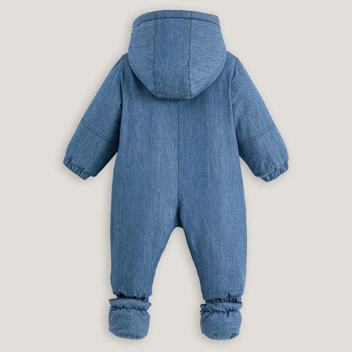 Combipilote à capuche en denim light