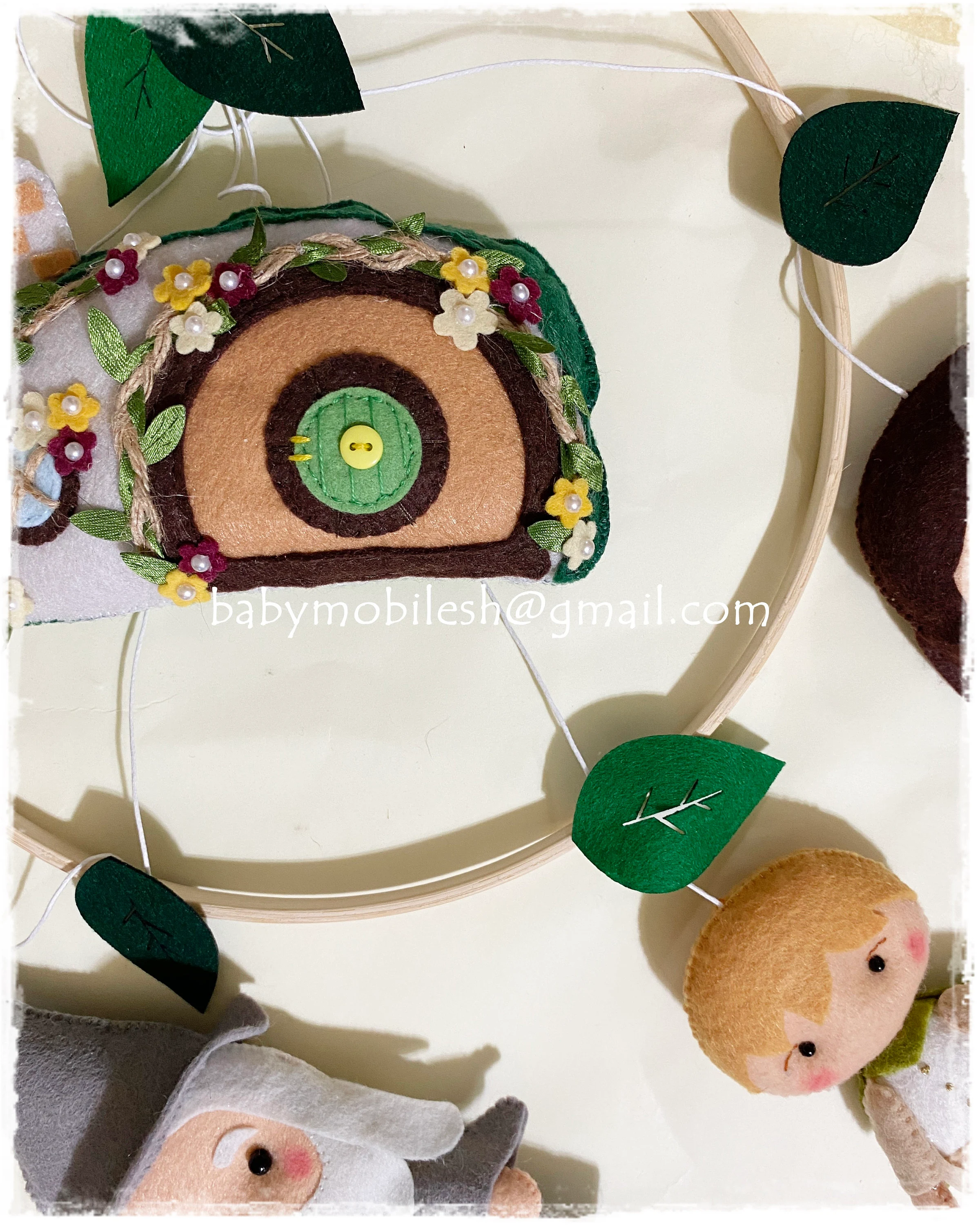 Lord of the Rings Baby Mobile: Handmade Felt Crib Decor