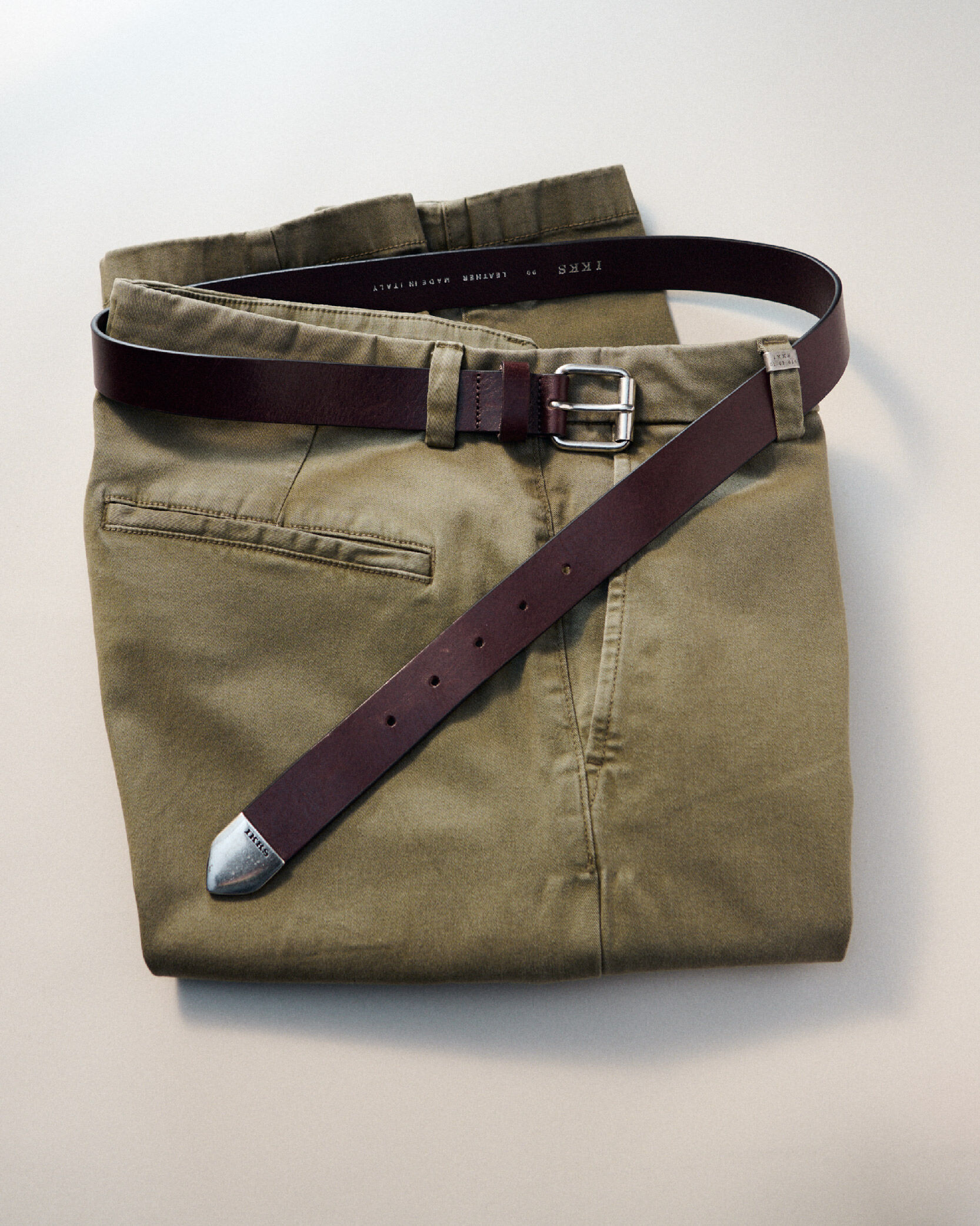 Pantalon chino SLIM kaki Homme