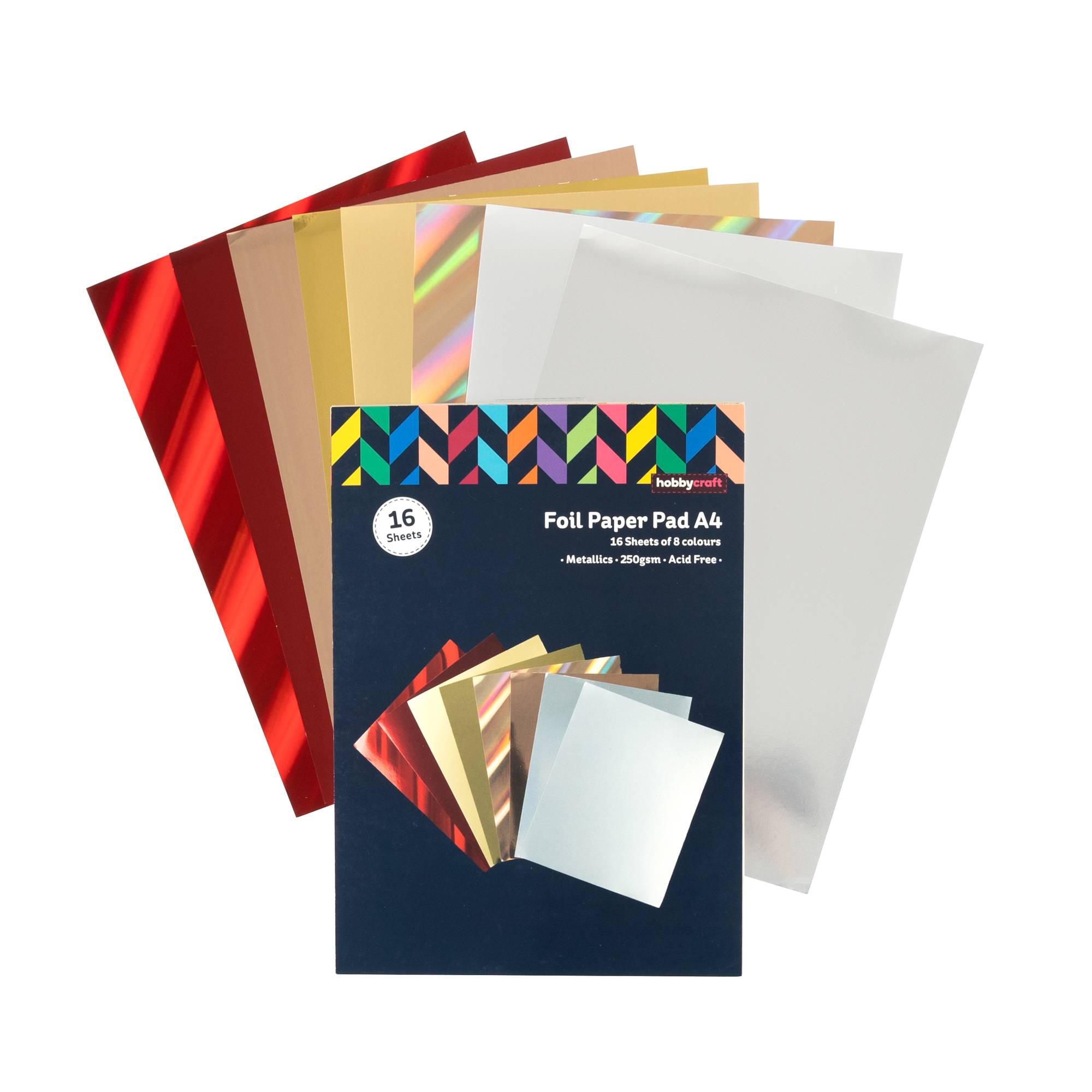 Metallic Foil Paper Pad A4 16 Pack